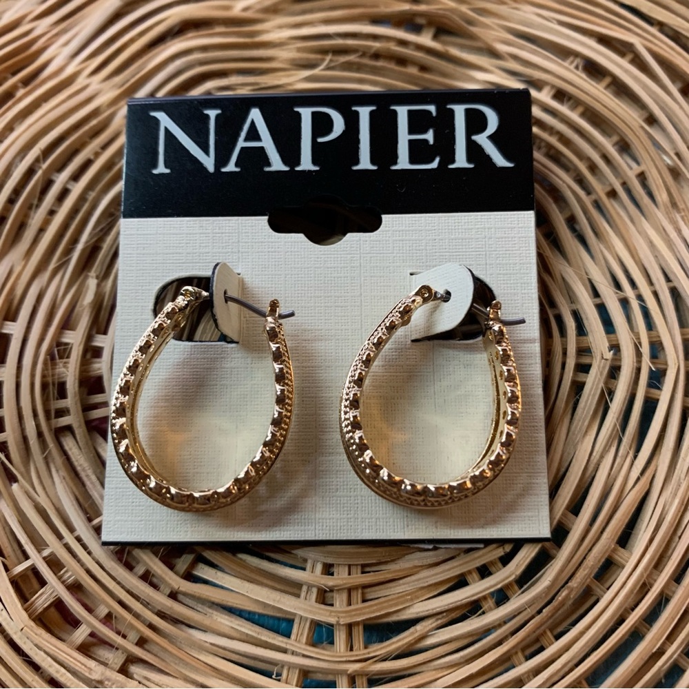 Napier Womens Gold Tone Beyonce Taylor Swift Style Hoop Earrings Christmas Gift
